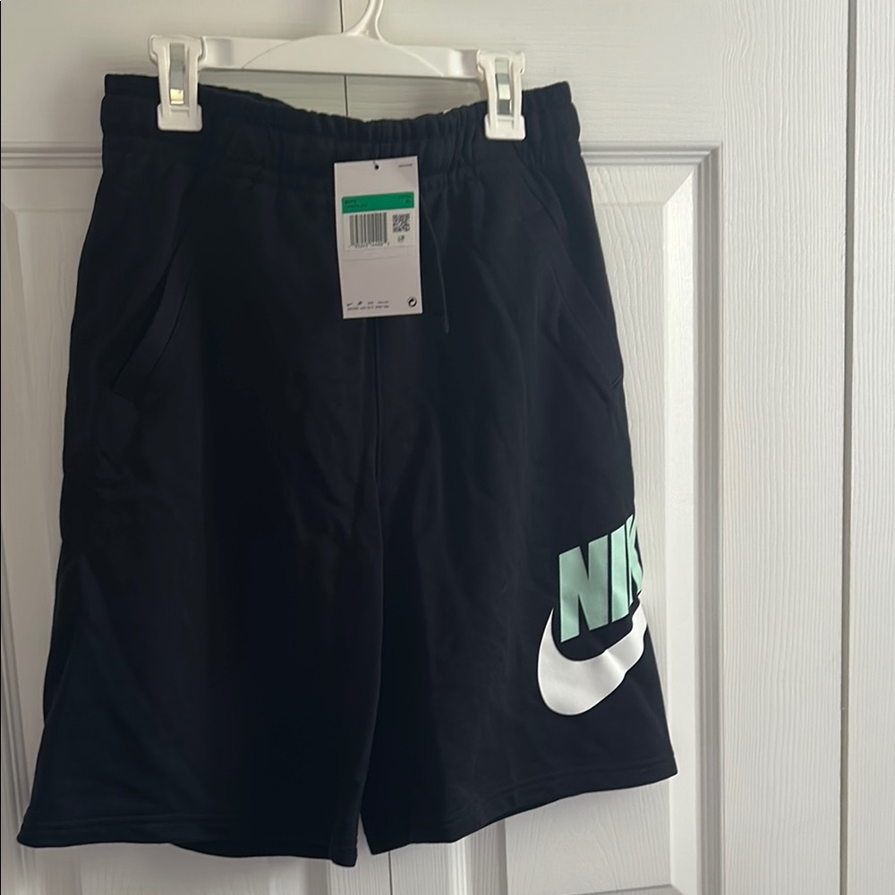 Nike Black and White Shorts with Elastic Waistband